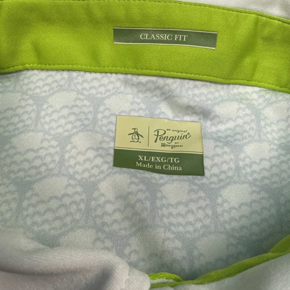 Penguin Munsingwear Short Sleeve Polo Golf Shirt Mens XL Blue Golf Ball Print - Picture 5 of 10